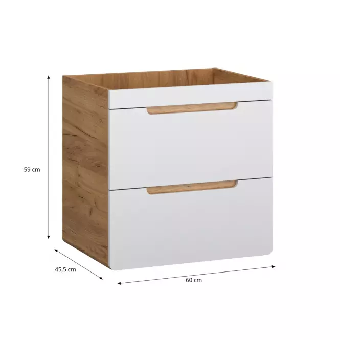 Skrinka Bronx 60 dub craft-biely,2
