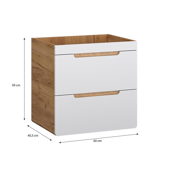 Skrinka Bronx 60 dub craft-biely,2