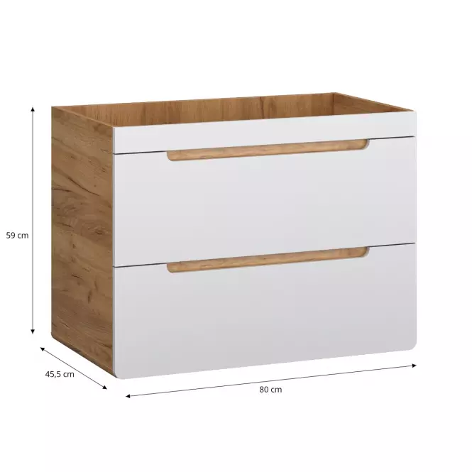 Skrinka Bronx 80 dub craft-biely,2