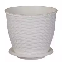 Kvetináč RATTAN  6 L biely