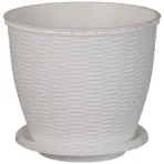 Kvetináč RATTAN 6 L biely