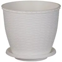 Kvetináč RATTAN 6 L biely