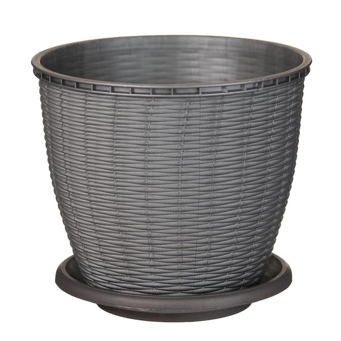 85CM DONICZKA RATTAN  6 L SZARA