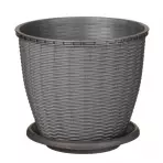 Kvetináč RATTAN  6 L sivý