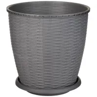 Kvetináč RATTAN  6 L sivý