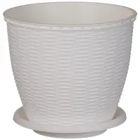 Kvetináč  RATTAN 16 L biely