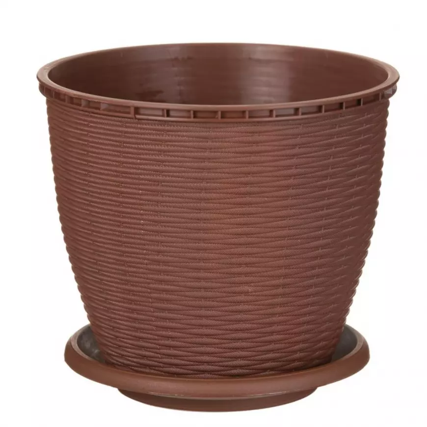 Kvetináč  RATTAN 16 L hnedý