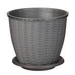 Kvetináč  RATTAN 16 L sivý