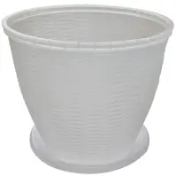 Kvetináč  RATTAN 2,75 L biely