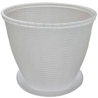 Kvetináč  RATTAN 2,75 L biely