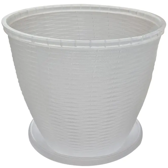 Kvetináč  RATTAN 2,75 L biely