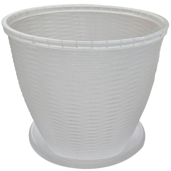 Kvetináč  RATTAN 2,75 L biely