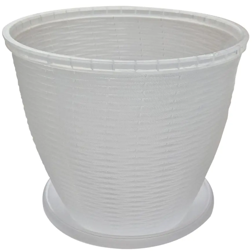 Kvetináč  RATTAN 2,75 L biely
