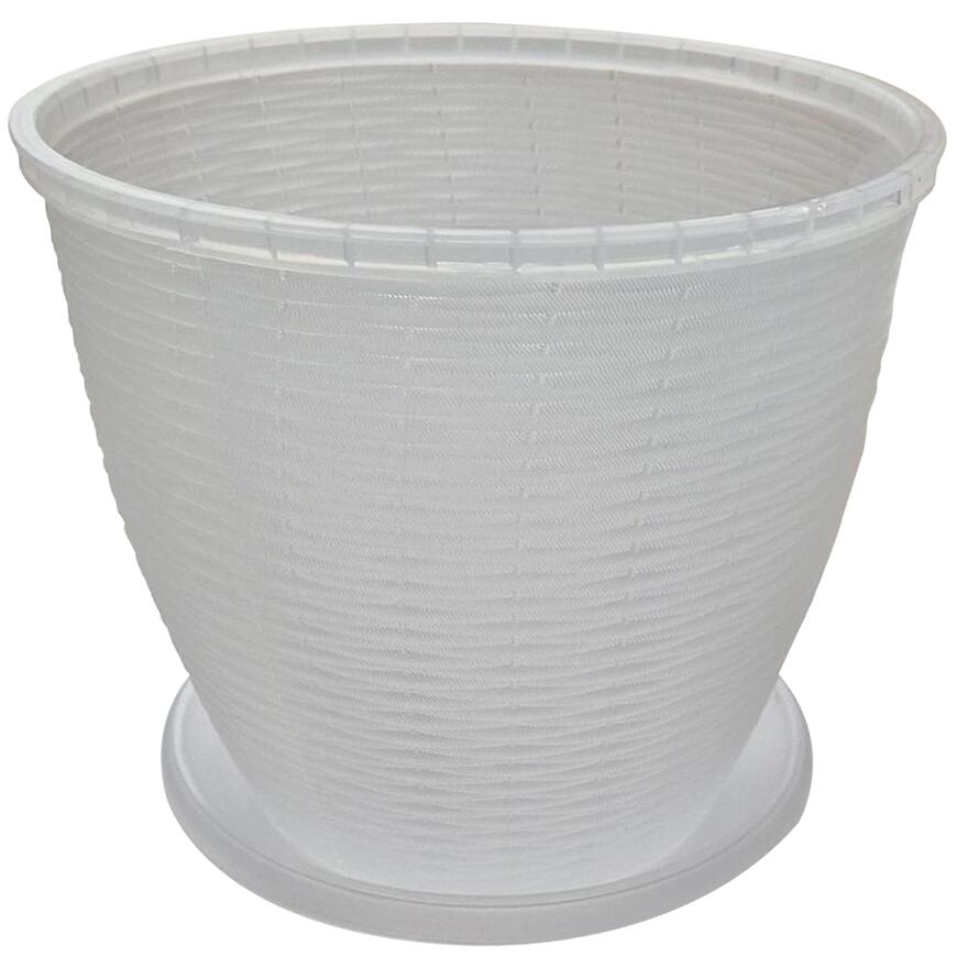 Kvetináč  RATTAN 2,75 L biely