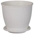 Kvetináč  RATTAN 2,75 L biely
