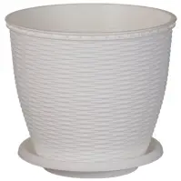 Kvetináč  RATTAN 2,75 L biely