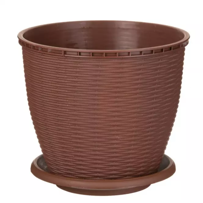 Kvetináč  Rattan 6 L hnedá