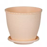 Kvetináč Rattan 9 L béžový