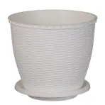Kvetináč RATTAN 9 L biely