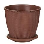Kvetináč Rattan 9 L hnedý