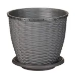 Kvetináč RATTAN 9 L sivý