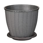 Kvetináč RATTAN 9 L sivý