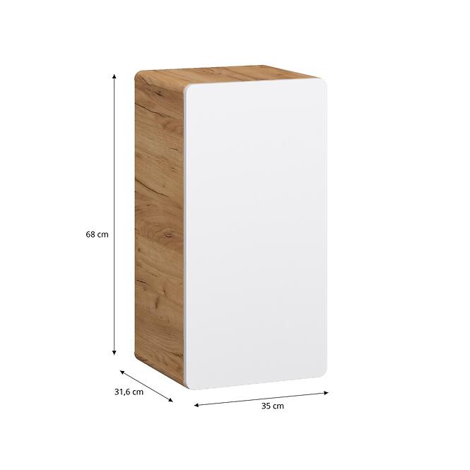 Kúpeľňová skrinka Bronx 35 dub craft-biely