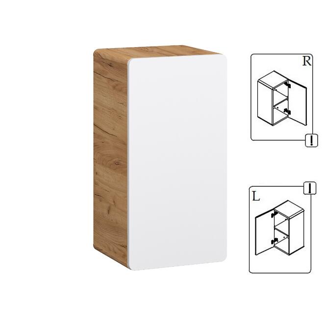 Kúpeľňová skrinka Bronx 35 dub craft-biely,3