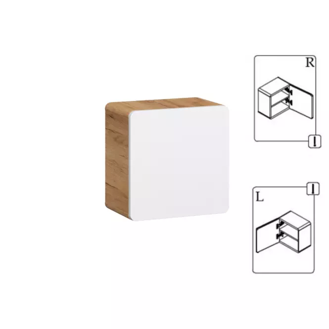 Závesná skrinka Bronx 35 cube dub craft-biely,3