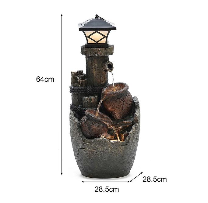 Záhradná fontána  WXF2206174-G +LED,2