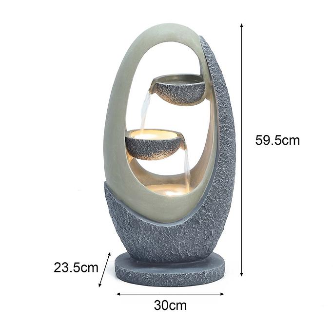 Záhradná fontána  WXF2206170-G +LED