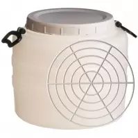 Barel s rúčkami 60l biely