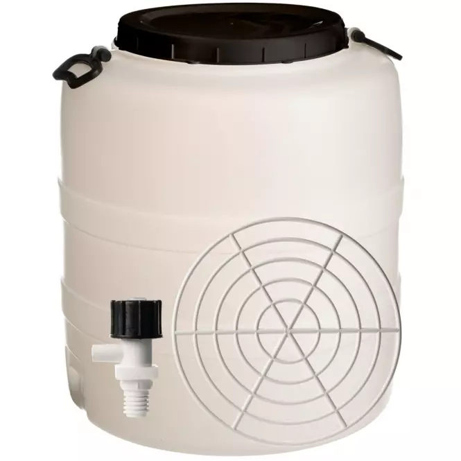 Barel s rúčkami a kohútikom 120l biely