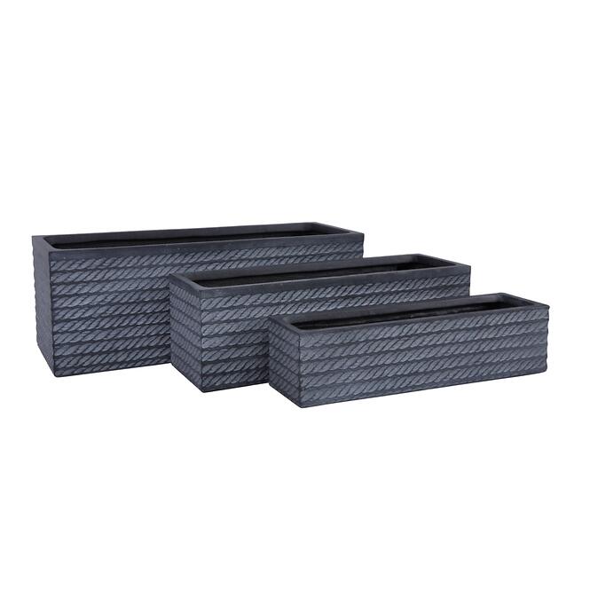 Kvetináč LT24674-3S 58x15x15 P71C čierny