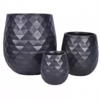 Kvetináč LT14658-3S 31x31x35 cm P37A tmavosivý