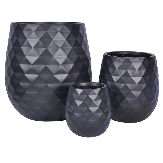 Kvetináč LT14658-3S 31x31x35 cm P37A tmavosivý