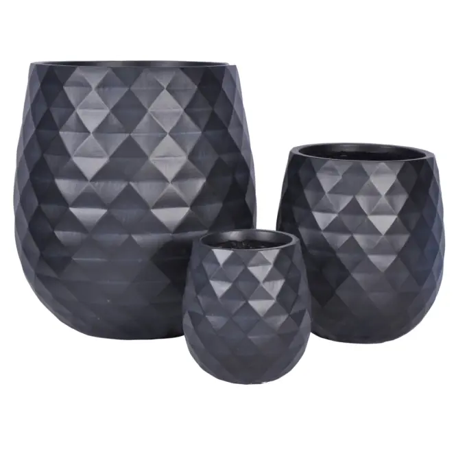 Kvetináč LT14658-3S 44x44x50 P37A tmavosivý