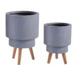 Kvetináč LT14766T-2S 24x24x25,5 P02G sivý