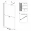 Sprchová stena Walk-in Aero Rea K7580 80x195 black,2