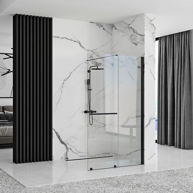 Sprchová stena Walk-in Cortis Rea K7740 100x200 black