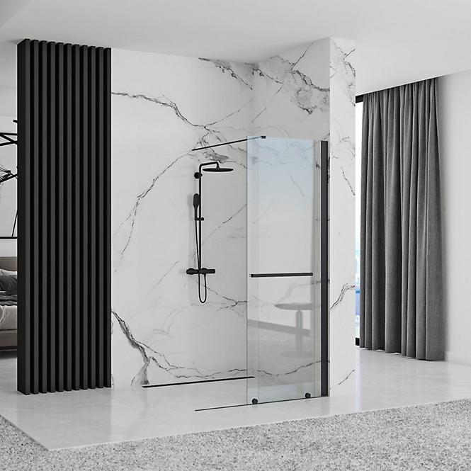 Sprchová stena Walk-in Cortis Rea K7740 100x200 black