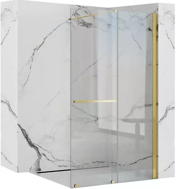 Sprchová stena Walk-in Cortis Rea K8484 100x200 gold,2