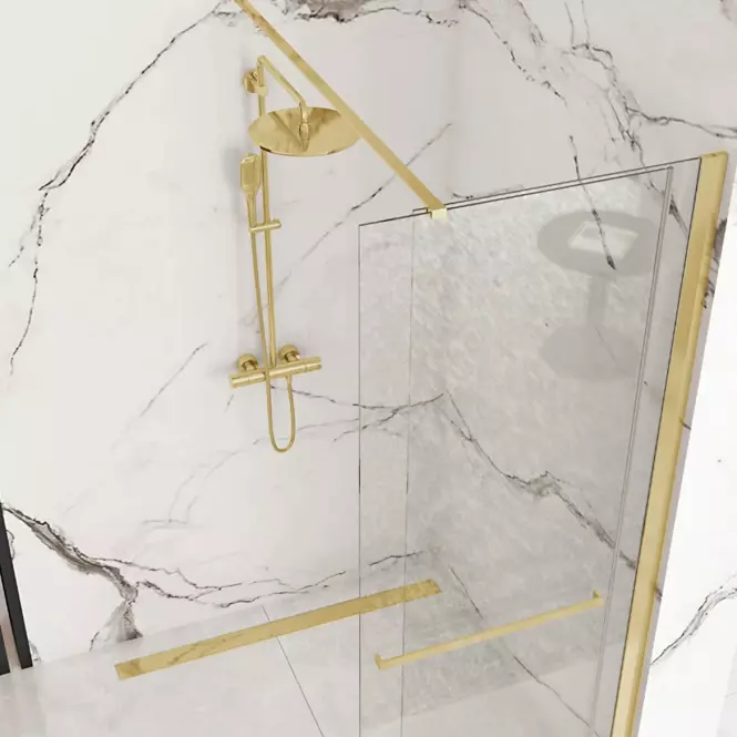 Sprchová stena Walk-in Cortis Rea K8484 100x200 gold