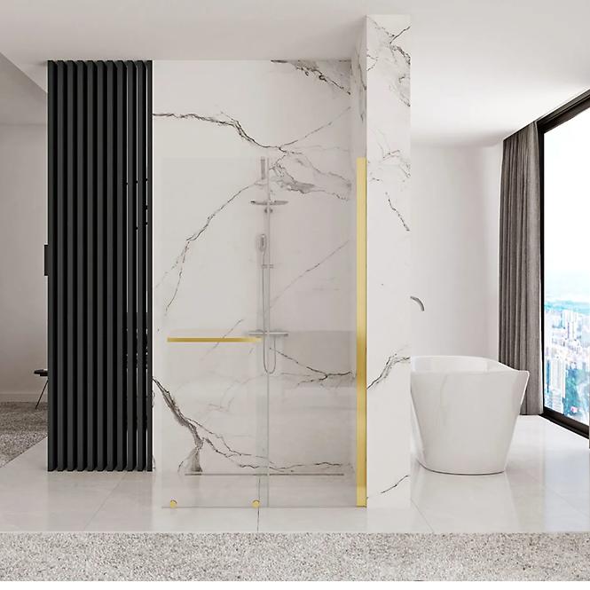 Sprchová stena Walk-in Cortis Rea K8484 100x200 gold