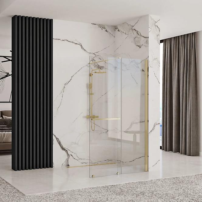 Sprchová stena Walk-in Cortis Rea K8485 120x200 gold