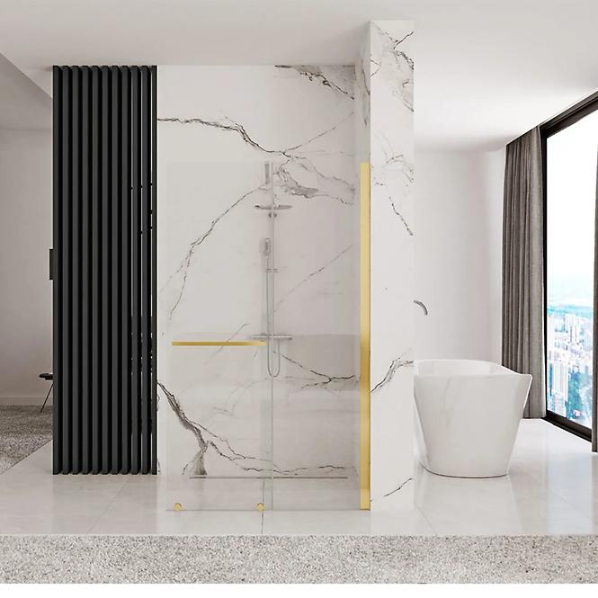 Sprchová stena Walk-in Cortis Rea K8485 120x200 gold