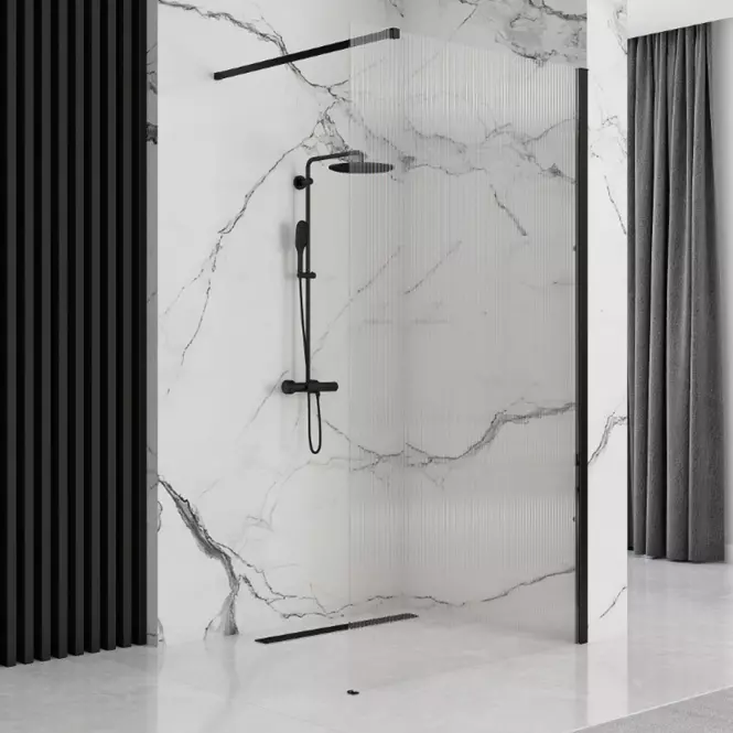 Sprchová stena Walk-in Aero Intimo Rea K4121 100x200 black
