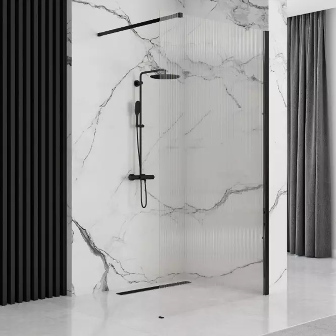 Sprchová stena Walk-in Aero Intimo Rea K4123 90x200 black