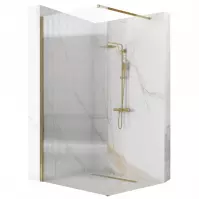 Sprchová stena Walk-in Aero Intimo Rea K4124 90x200 gold brush
