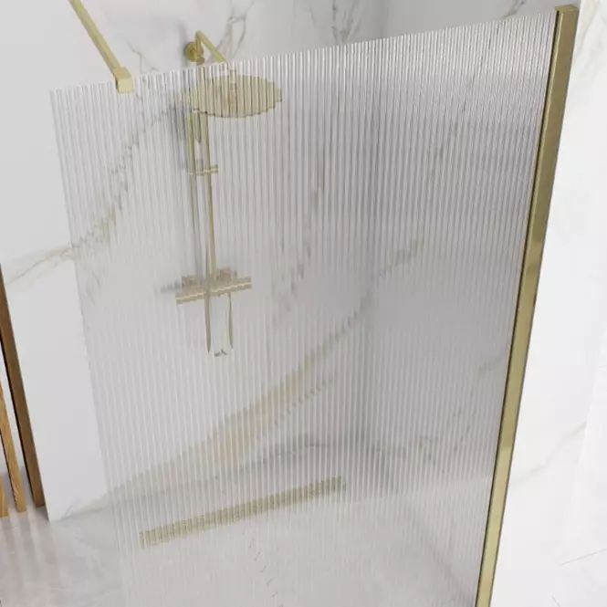 Sprchová stena Walk-in Aero Intimo Rea K4124 90x200 gold brush